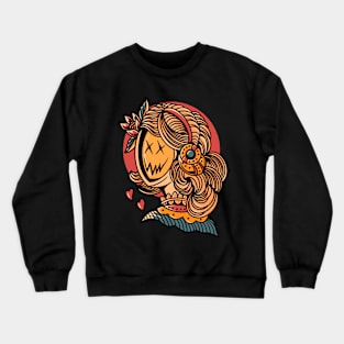 Smiling Woman - Trippy Art Crewneck Sweatshirt